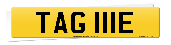Registration number TAG 111E